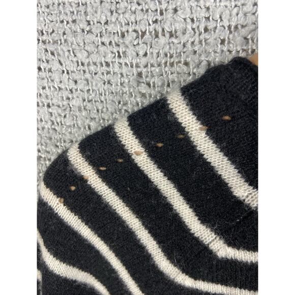 Halogen Cashmere Wool Blend Sweater Womens M Costal Chic Striped Preppy Cozycore - Picture 7 of 11